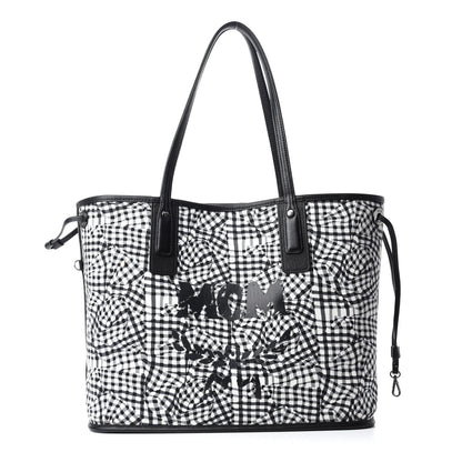 MCM Visetos Medium Liz Reversible Shopper Tote Black 9 of 15