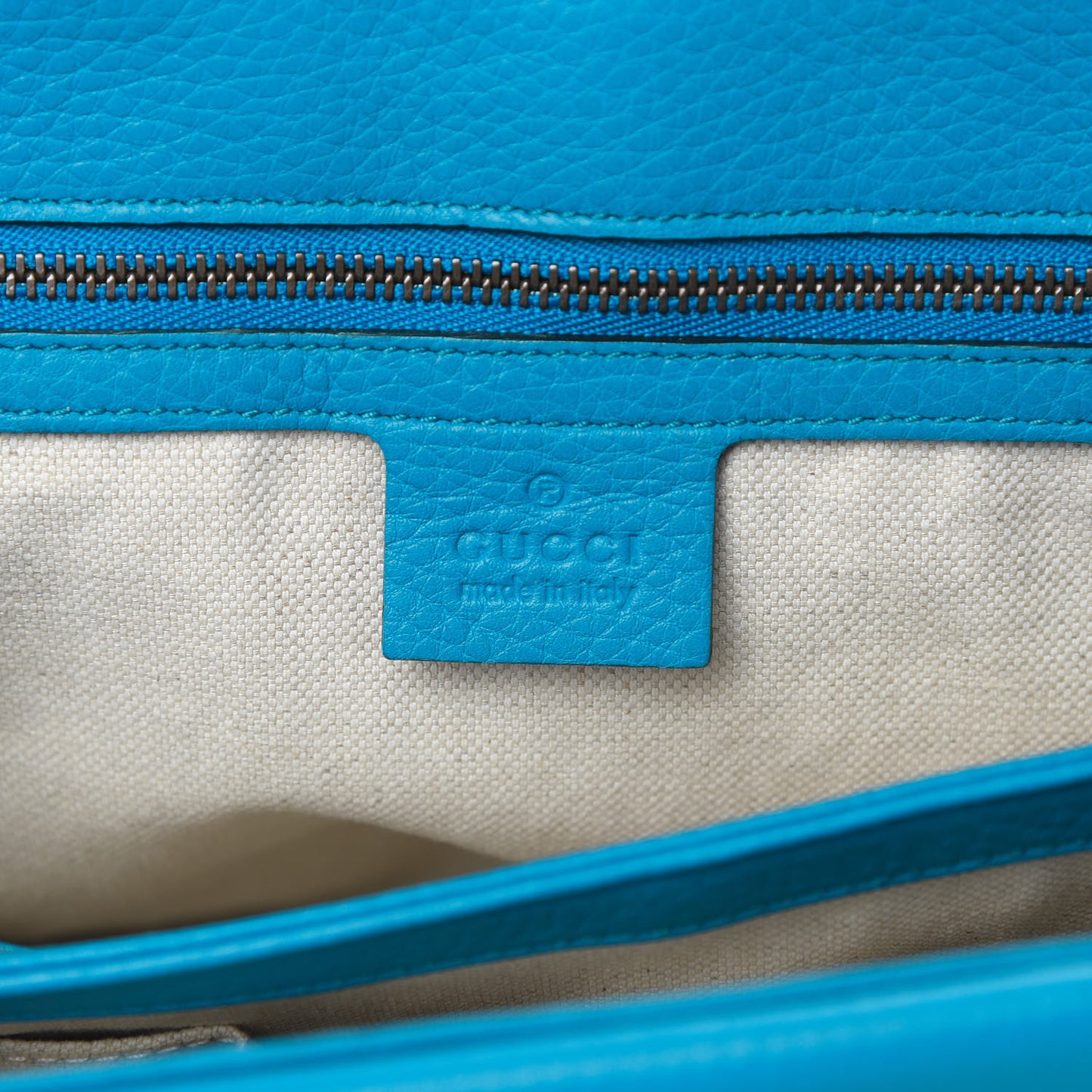 Calfskin GG Marmont Shoulder Bag Turquoise