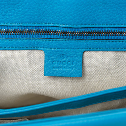 Gucci Calfskin GG Marmont Shoulder Bag Turquoise 6 of 12