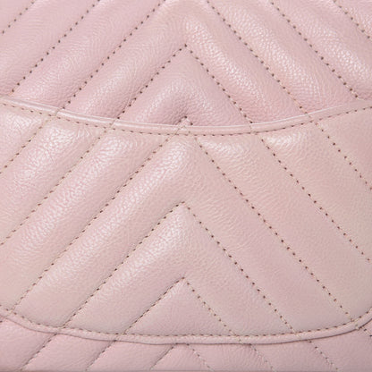 Chanel Calfskin Chevron Quilted Mini Rectangular Flap Light Pink 12 of 12