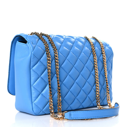 Versace Nappa Quilted Medusa Chain Crossbody Blue 3 of 8