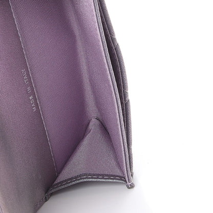 Chanel Iridescent Lambskin Quilted Reissue Flap Card Holder Light Purple 5 of 9