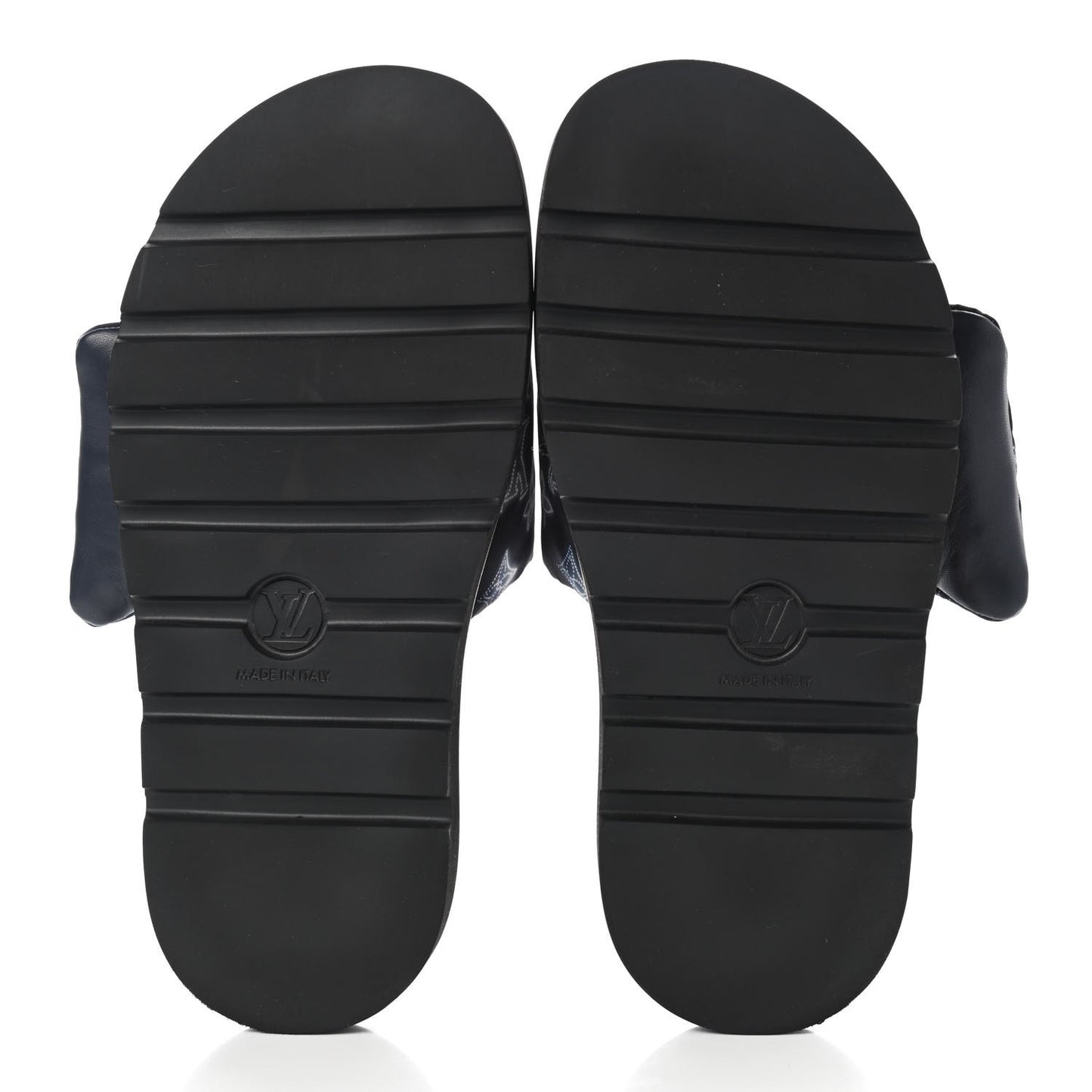 Nylon Monogram Womens Pool Pillow Comfort Mule 40 Navy Blue