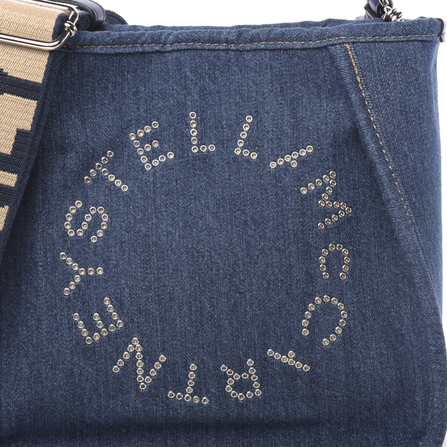 Eco Alter Denim Perforated Logo Mini Crossbody Orion Blue