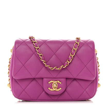 Chanel Lambskin Quilted CC Small Dynasty Flap Purple 1 of 10