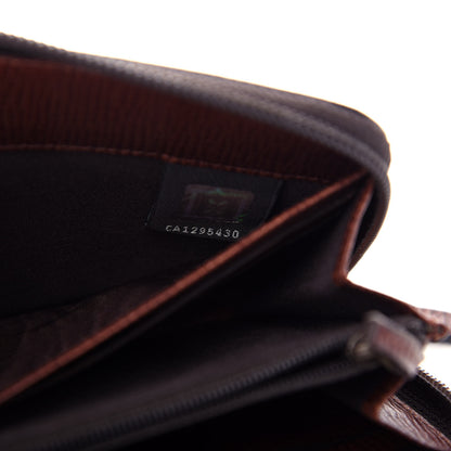 Fendi Zucca Spalmati Zip Around Wallet Tobacco Cioccolato 7 of 7
