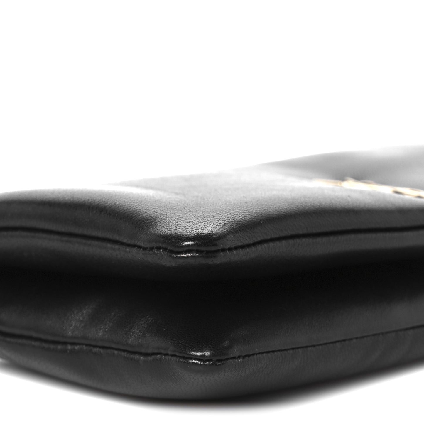 Padded Lambskin Mini Calypso Wallet On Chain WOC Black