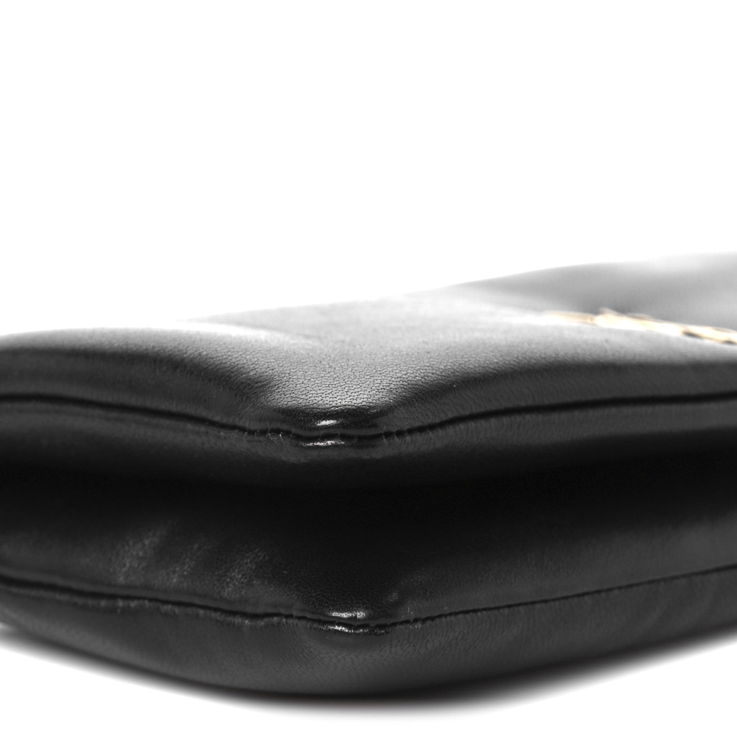 Saint Laurent Padded Lambskin Mini Calypso Wallet On Chain WOC Black 10 of 11