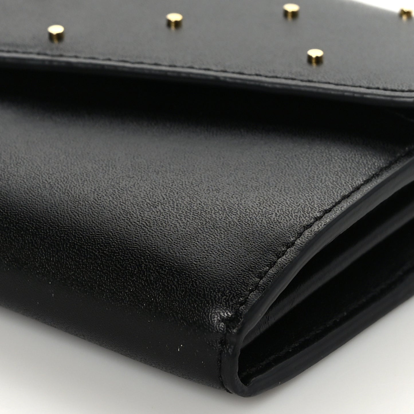 Vitello Liberty F is Fendi Studded Continental Envelope Wallet On Chain Black
