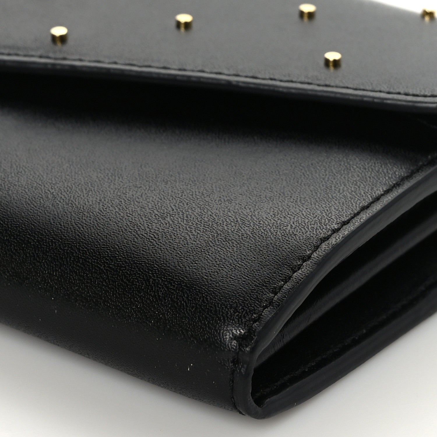 Fendi Vitello Liberty F is Fendi Studded Continental Envelope Wallet On Chain Black 11 of 11
