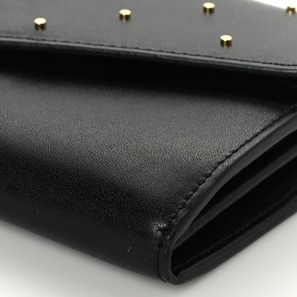 Fendi Vitello Liberty F is Fendi Studded Continental Envelope Wallet On Chain Black 11 of 11