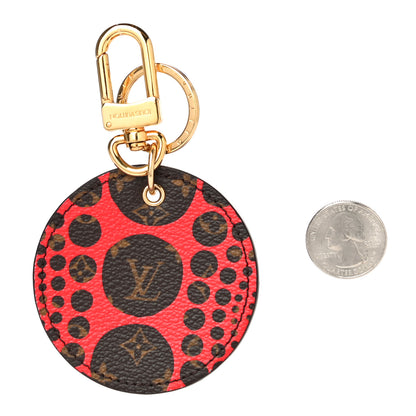 Louis Vuitton Monogram Kusama Pumpkin Dots Key Ring Red 2 of 5