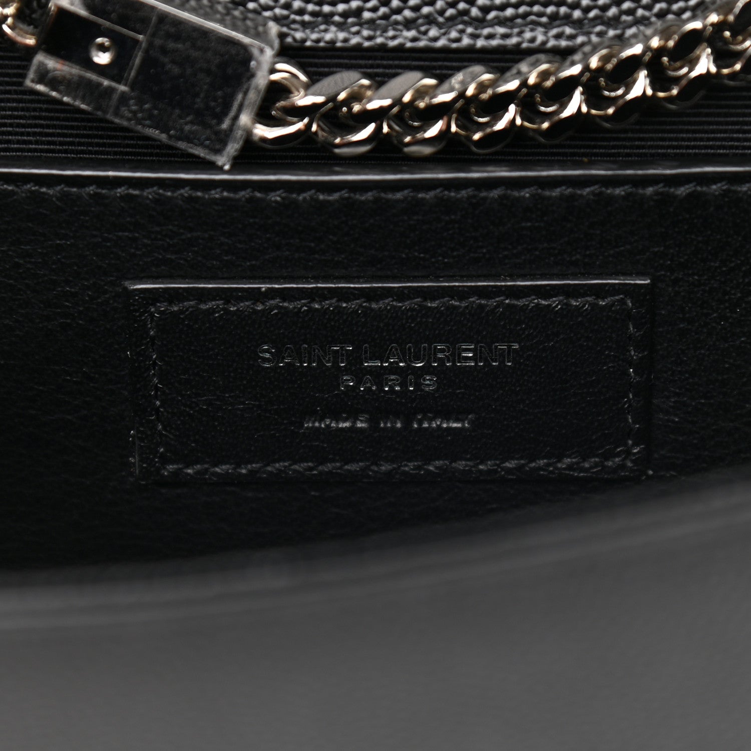 Saint Laurent Grain De Poudre Small Monogram Kate Satchel Black 6 of 8