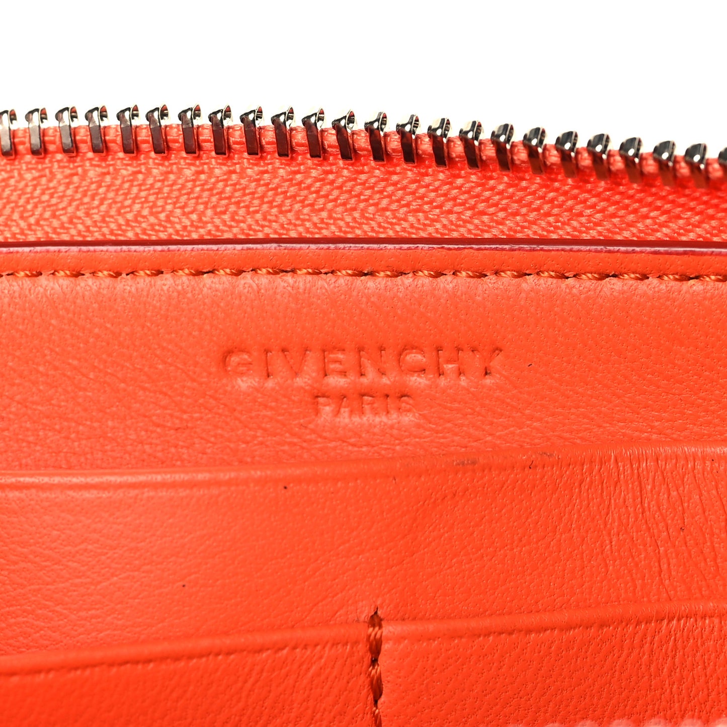 Sugar Goatskin Pandora Zip Around Wallet Orange