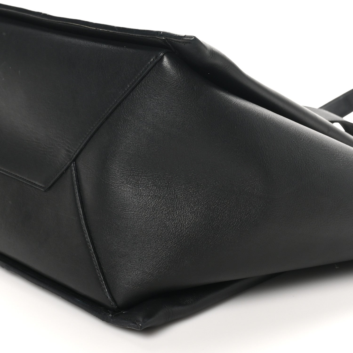 Celine Supple Natural Calfskin Vertical Tri-Fold Bag Black 10 of 10