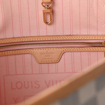 Louis Vuitton Damier Azur Neo Neverfull MM Rose Ballerine 8 of 11