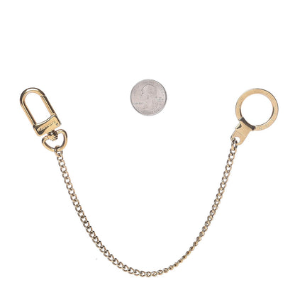 Louis Vuitton Metal Pochette Extender Key Ring Chain Gold 2 of 3