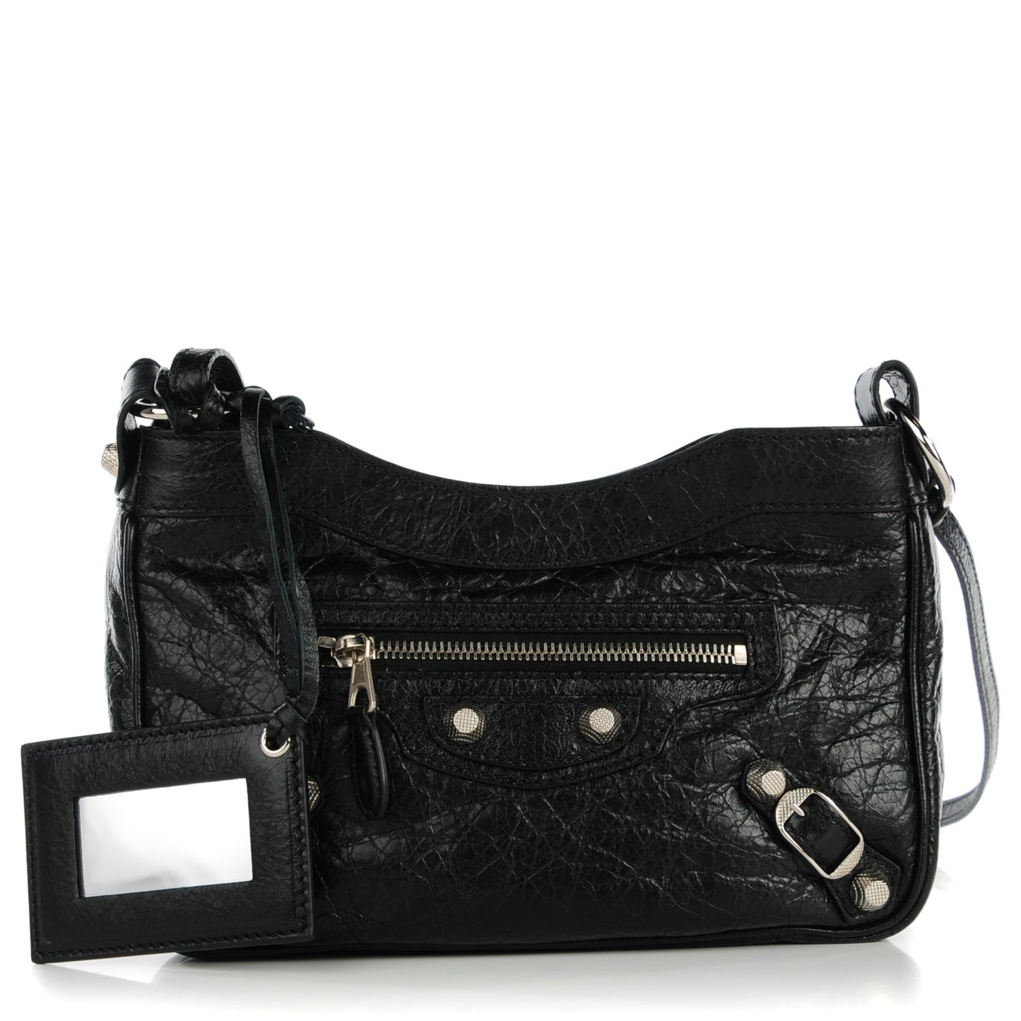 Agneau Giant 12 Silver Hardware Hip Black