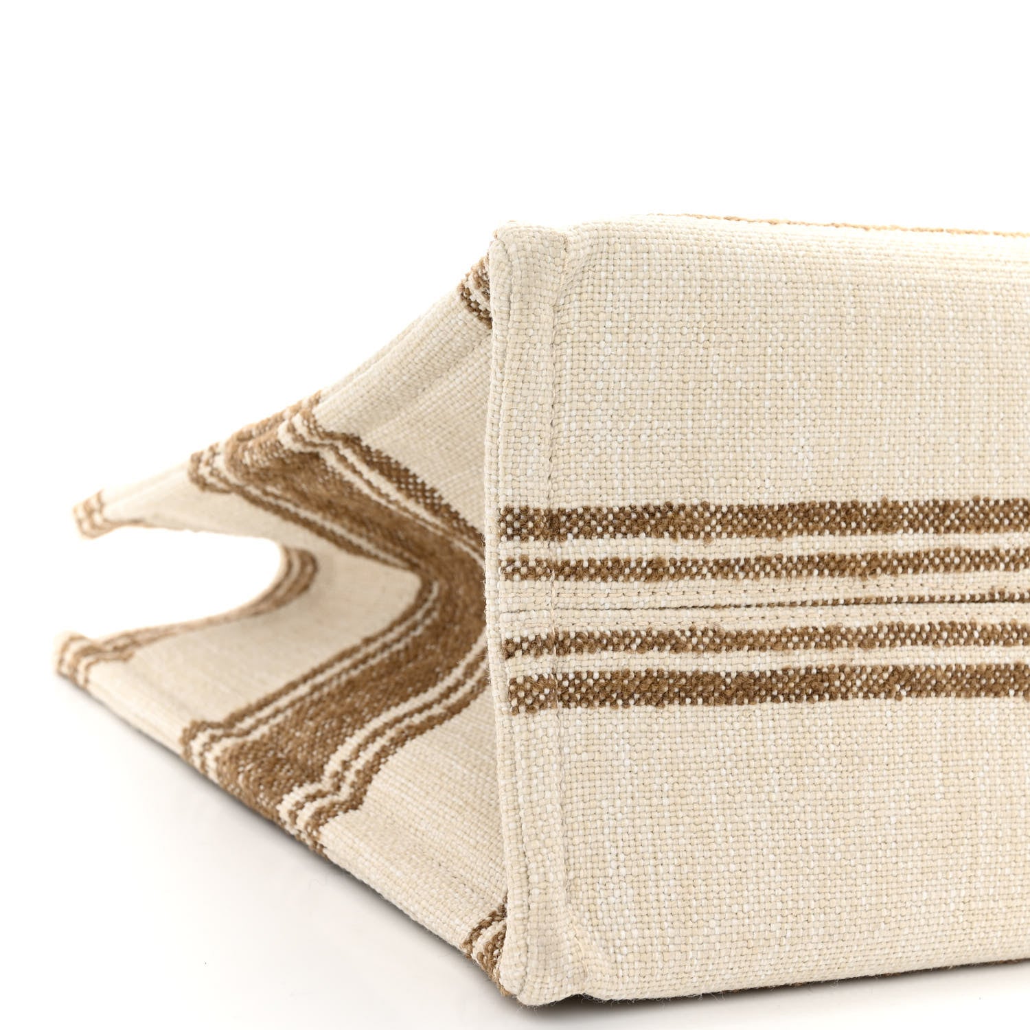 Celine Jacquard Striped Large Cabas Thais Tobacco Tan 8 of 9