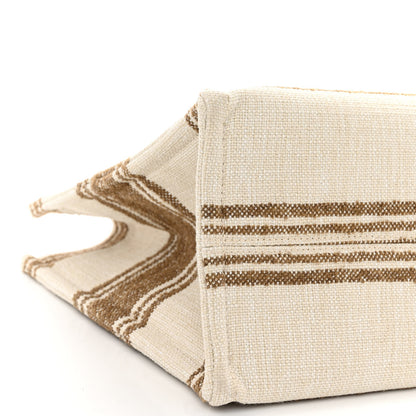 Celine Jacquard Striped Large Cabas Thais Tobacco Tan 8 of 9