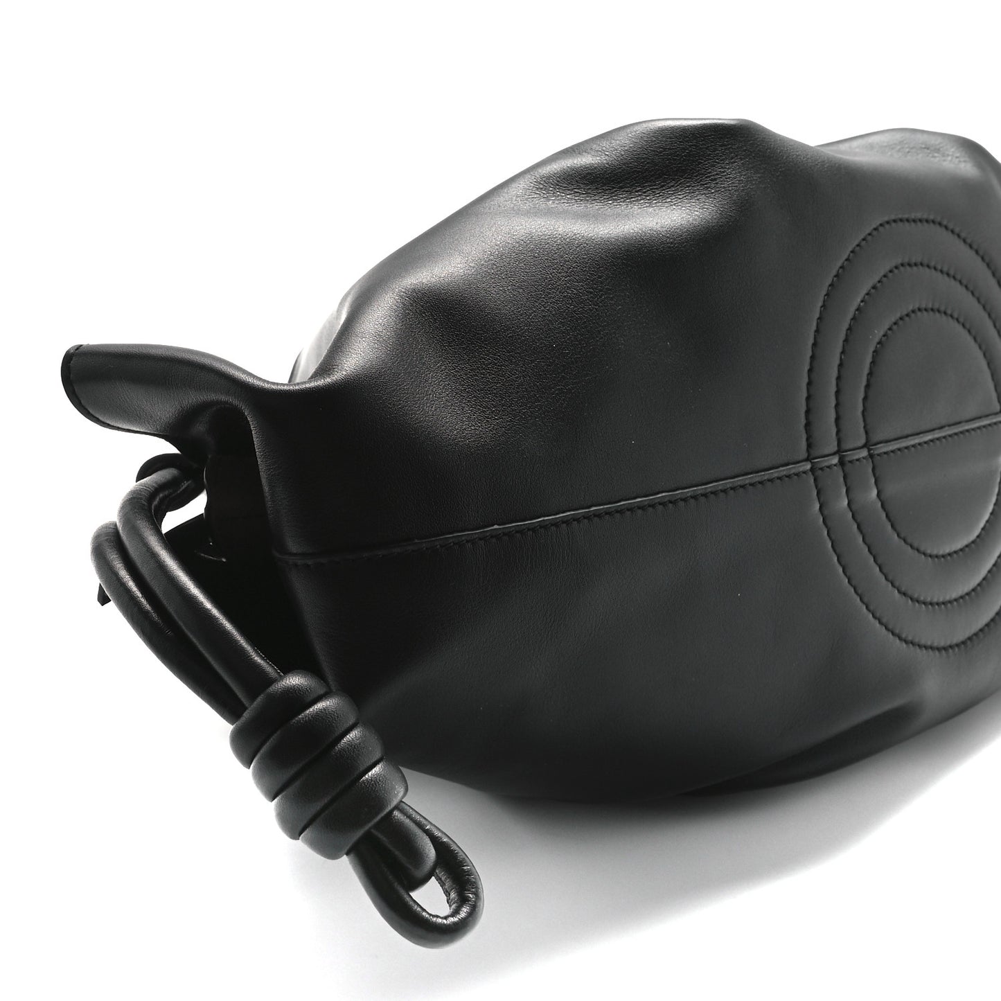 Shiny Nappa Calfskin Paseo Bag Black