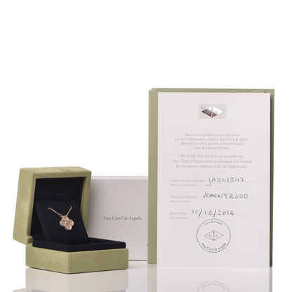 Van Cleef & Arpels 18K Rose Gold Vintage Alhambra Pendant Necklace 8 of 8