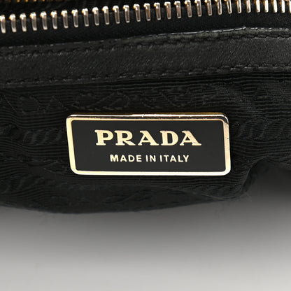 Prada Tessuto Nylon Origami Pleated Tote Black 6 of 14
