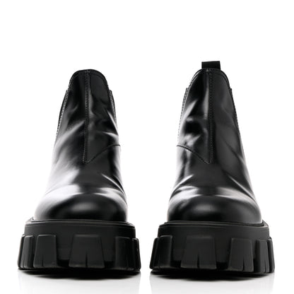 Prada Spazzolato Rois Monolith Chelsea 55mm Ankle Boots 37.5 Black 2 of 16