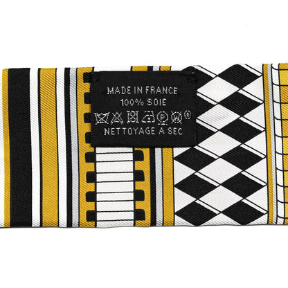 Hermes Silk Voltes Et Pirouettes Twilly Black Or White 3 of 4