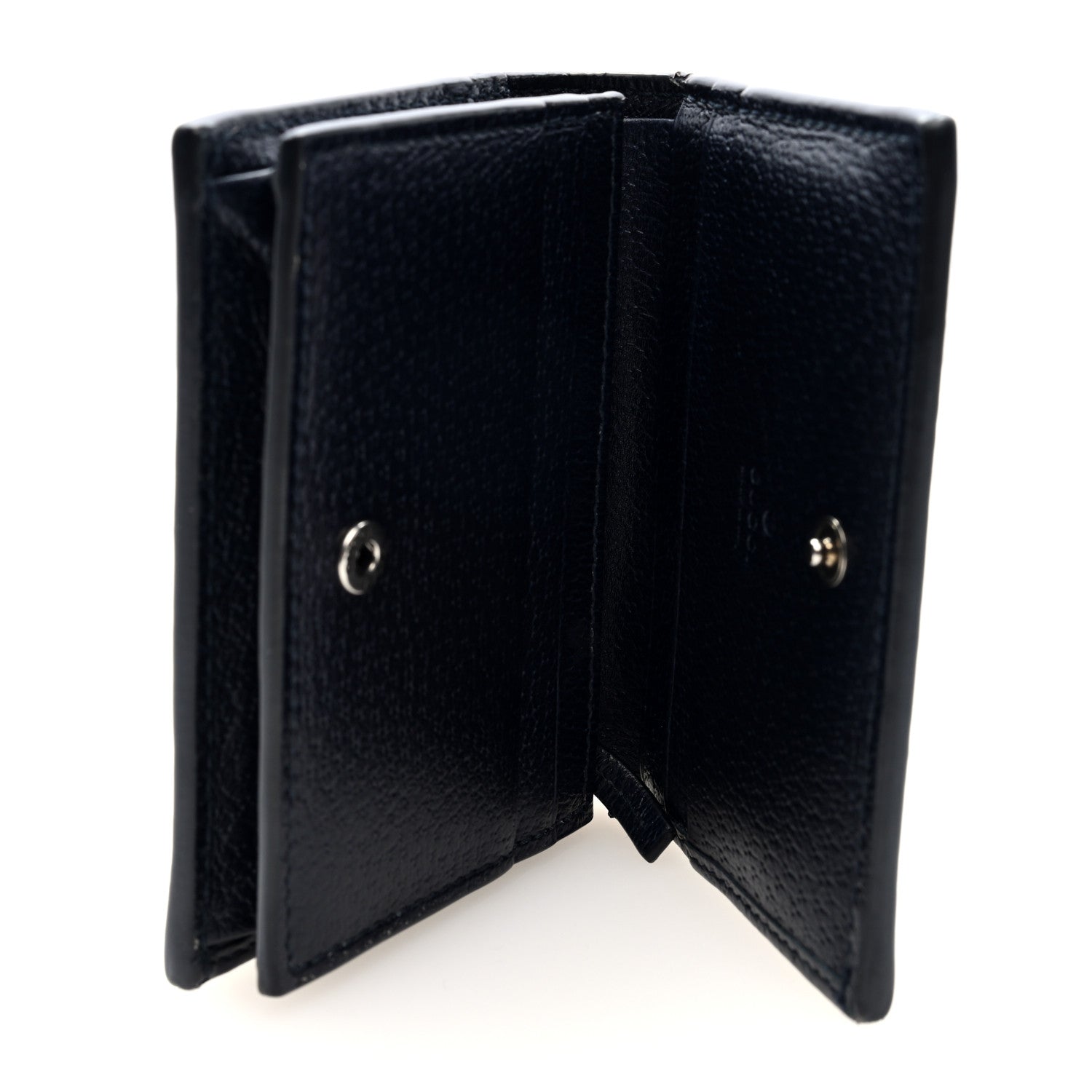 Gucci GG Supreme Monogram Textured Dollar Calfskin Web Ophidia Card Case Beige Blue 5 of 6