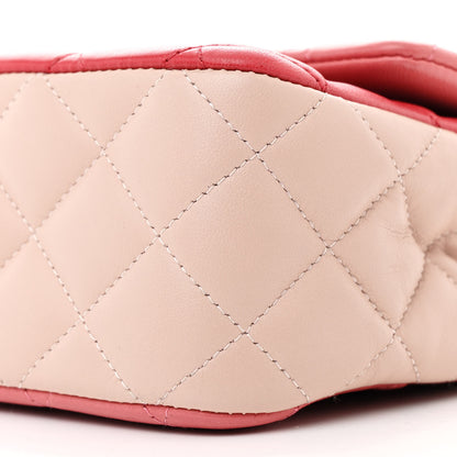 Chanel Lambskin Quilted Tri-Color Medium Valentine Charms Single Flap Pink 10 of 13