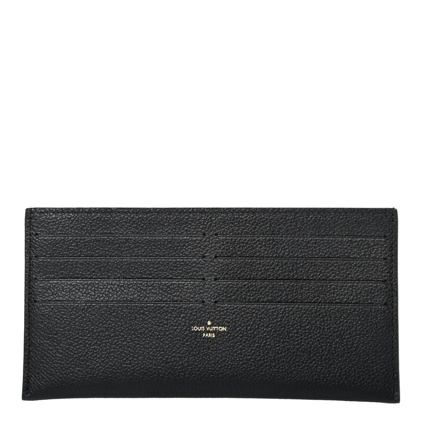 Calfskin Felicie Chain Wallet Card Holder Insert Black
