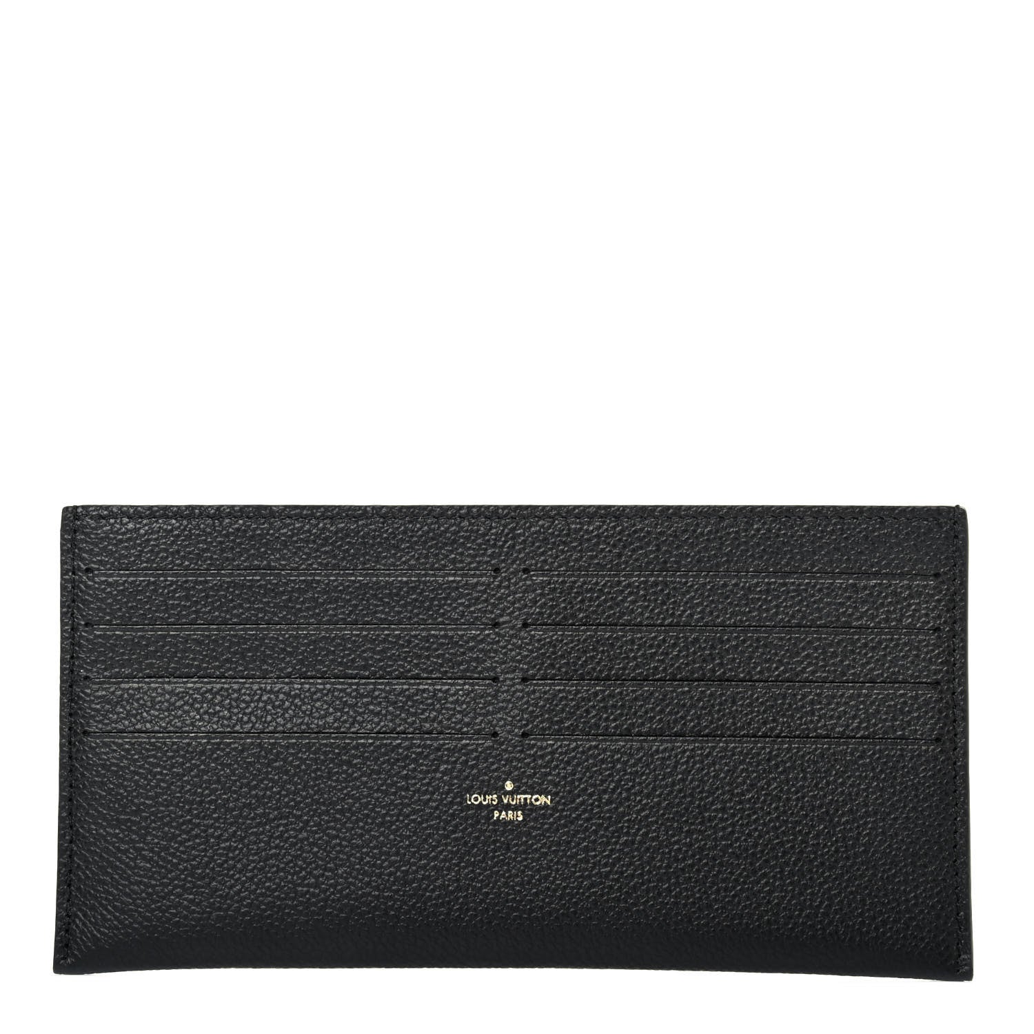 Louis Vuitton Calfskin Felicie Chain Wallet Card Holder Insert Black 1 of 4