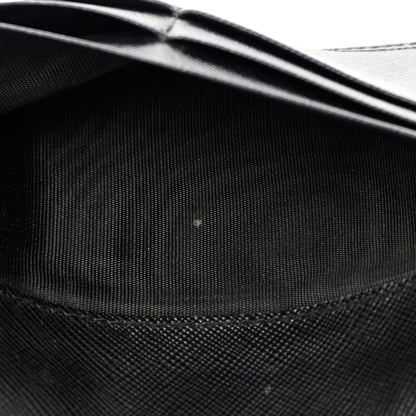 Prada Saffiano Bow Continental Wallet Black 7 of 17