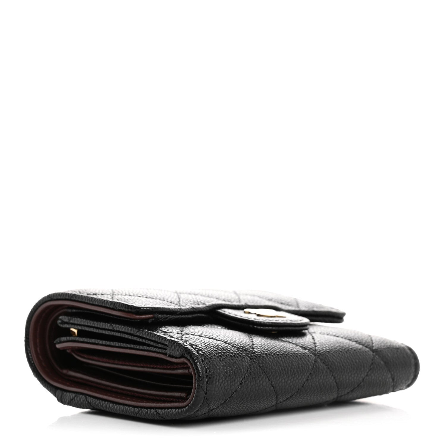 Chanel Caviar Quilted Compact Flap Wallet Black 4 of 9