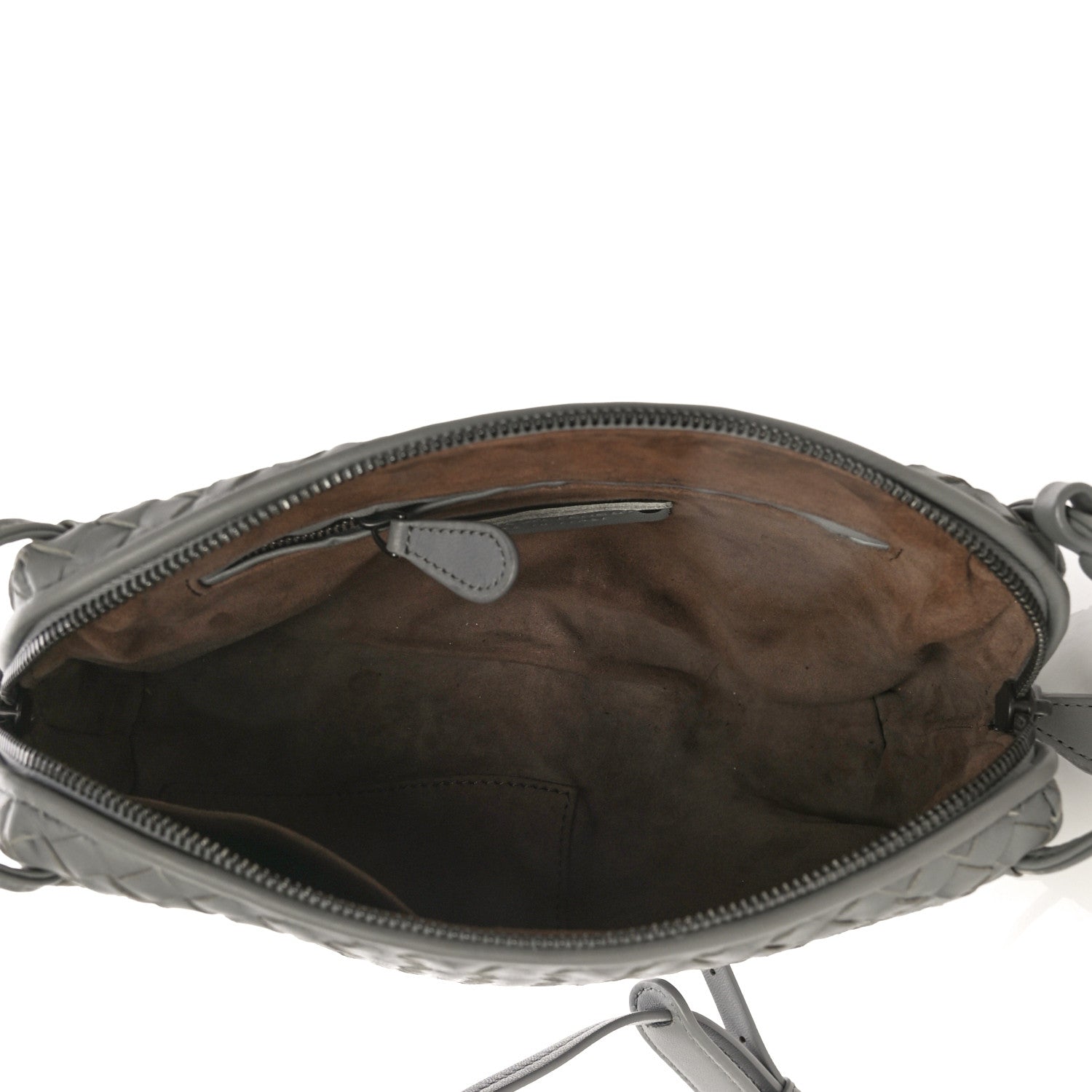 Bottega Veneta Nappa Intrecciato Nodini Crossbody Messenger Light Grey 5 of 13