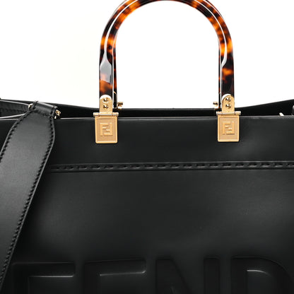 Fendi Vitello King Plexiglass Medium Fendi Sunshine Shopper Tote Black 9 of 11