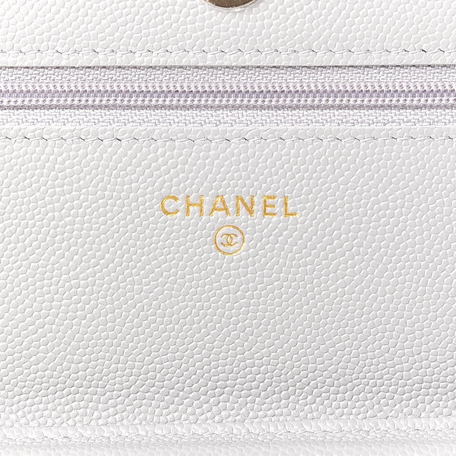 Chanel Caviar Quilted Wallet On Chain WOC Grey 6 of 10