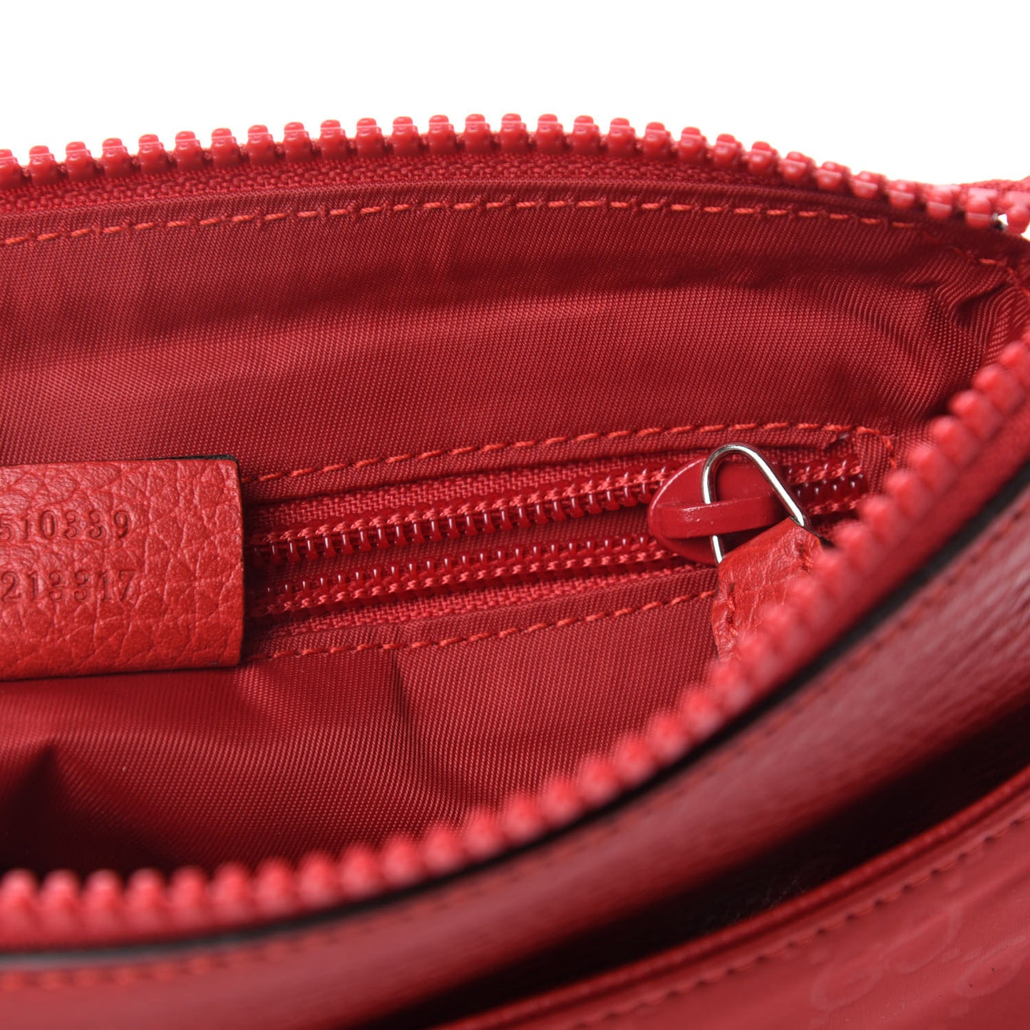 Nylon Monogram Dollar Calfskin Small Flat Messenger Bag Vibrant Red