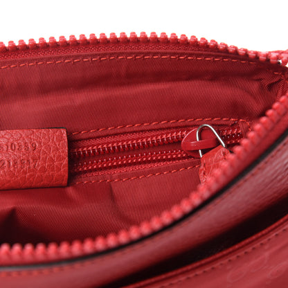 Gucci Nylon Monogram Dollar Calfskin Small Flat Messenger Bag Vibrant Red 9 of 10