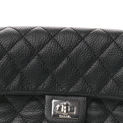 Chanel Grained Calfskin Quilted 2.55 Reissue Flap Belt Bag Clutch  Black 9 of 12