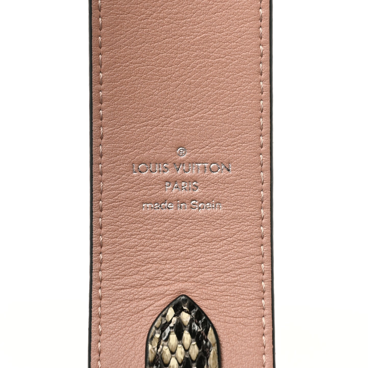 Snakeskin Bandouliere Shoulder Strap Natural