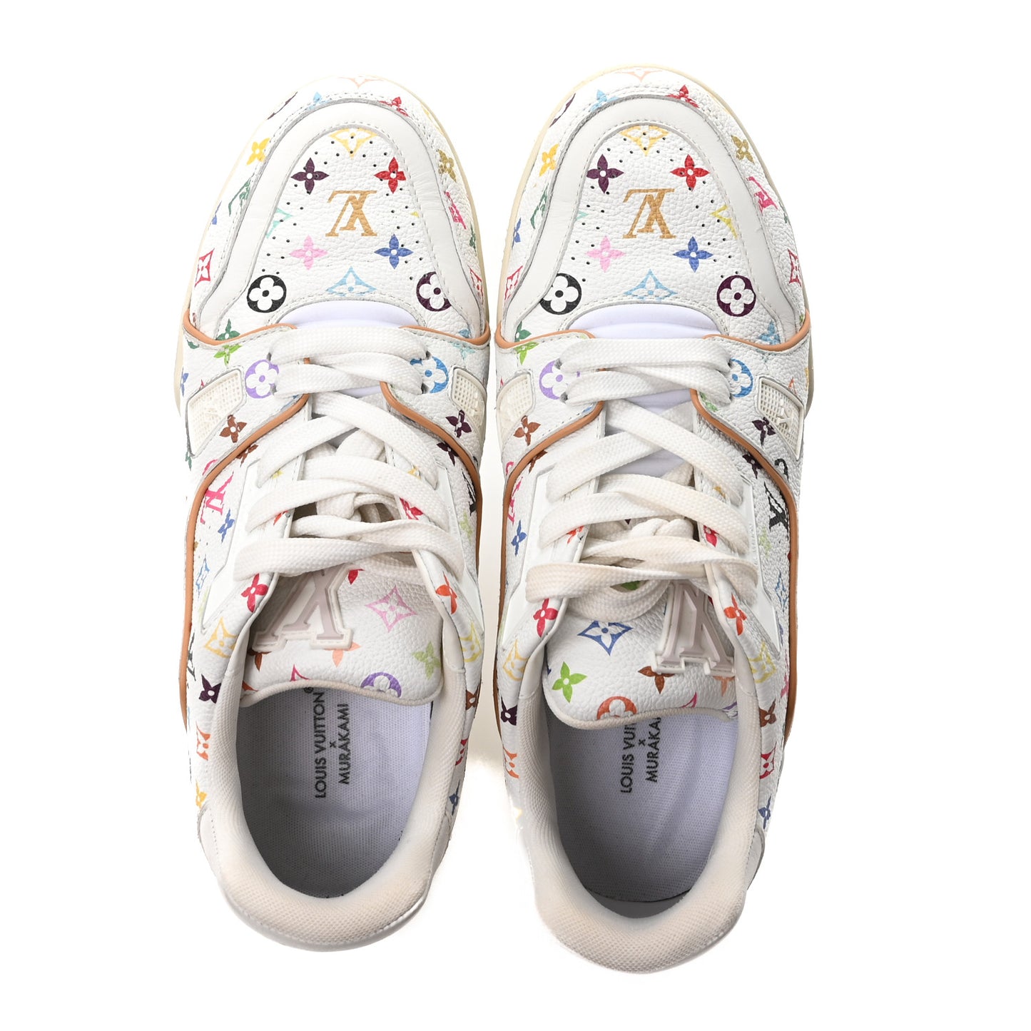 LV X TM Calfskin Monogram Multicolor Womens LV Trainer Sneakers 39 White