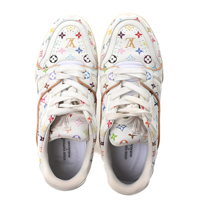 Louis Vuitton LV X TM Calfskin Monogram Multicolor Womens LV Trainer Sneakers 39 White 2 of 9