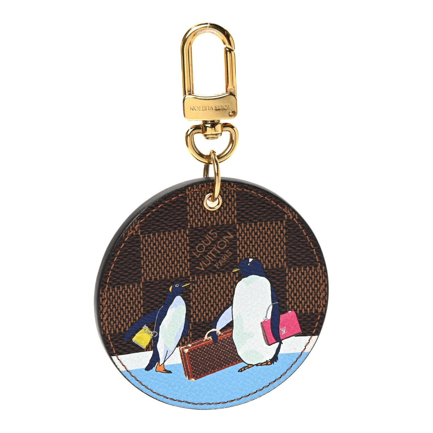 Damier Ebene 2017 Christmas Animation Bag Charm Key Ring