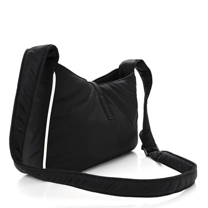 Saint Laurent Econyl Nylon Le 5 A 7 Hobo Black White 3 of 10