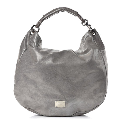 Jimmy Choo Metallic Suede Large Sky Hobo Silver 1 of 16