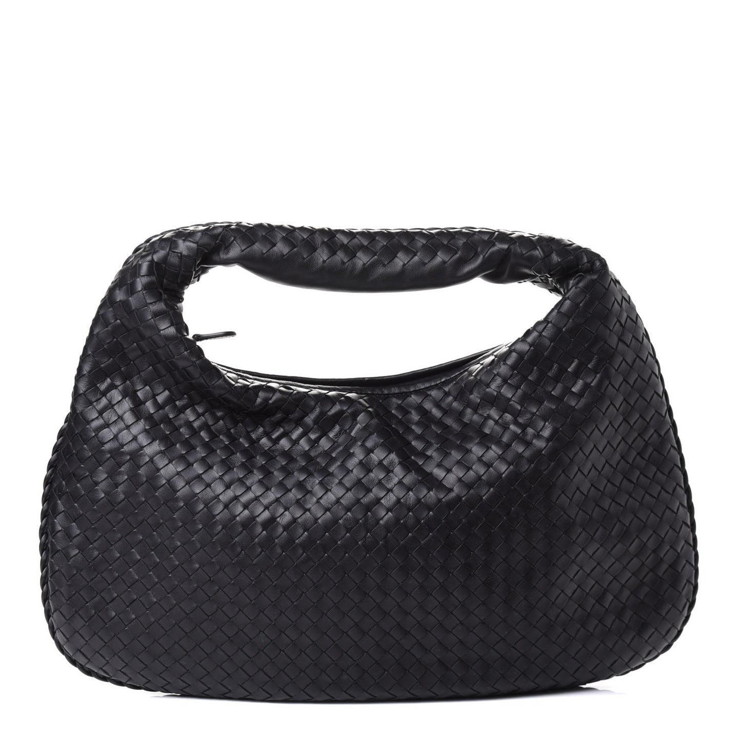 Nappa Intrecciato Large Veneta Hobo Black