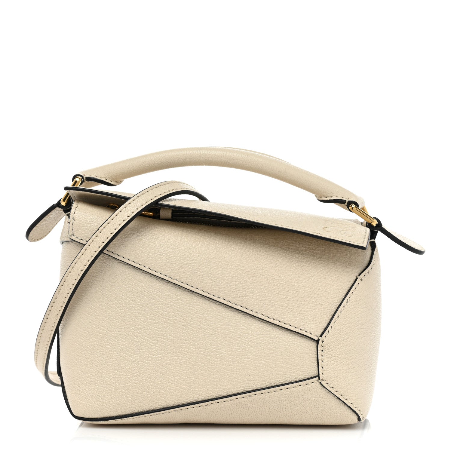 Loewe Goatskin Mini Puzzle Edge Bag Angora 1 of 9