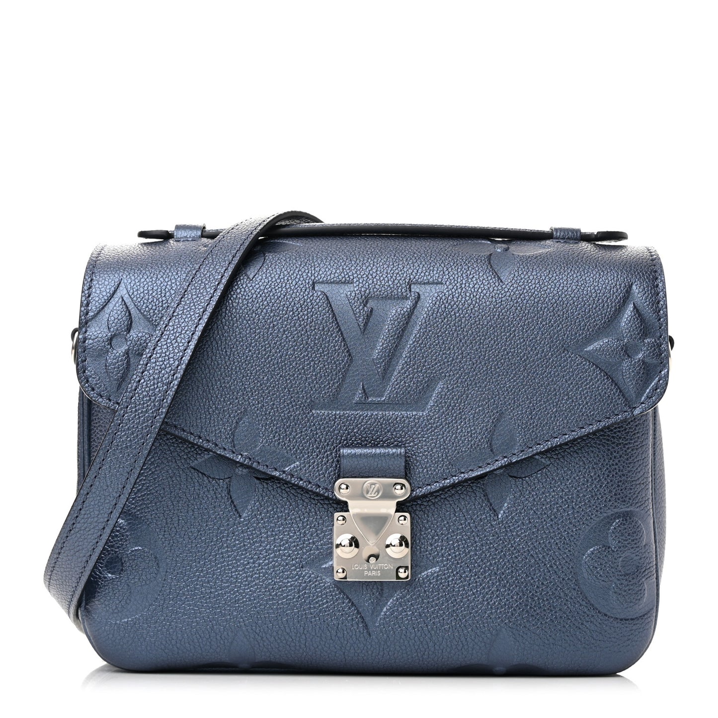 Metallic Empreinte Monogram Giant Pochette Metis Navy Nacre